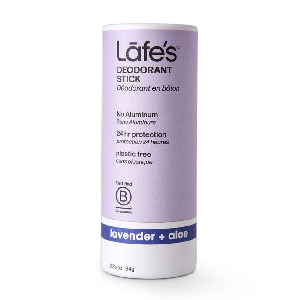 Lafes Natural Deodorant Stick 24 Hour Protection, Lavender And Aloe, 2.25 Oz